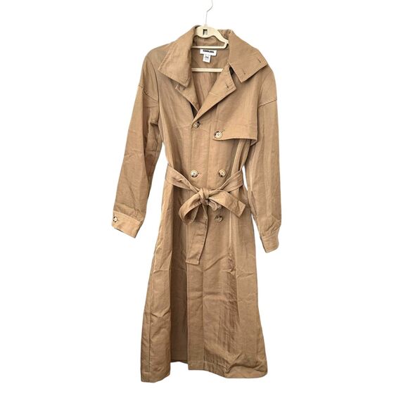 SAINTART Belted Trench Coat‎ in Tan Sz Medium